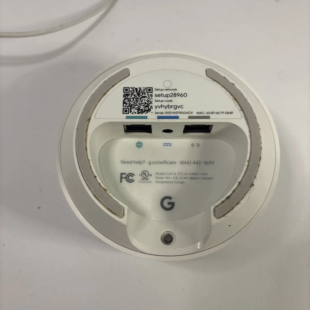 Google WiFi AC1200 Mesh Router Model GJ2CQ White Dual-Band Wireless System